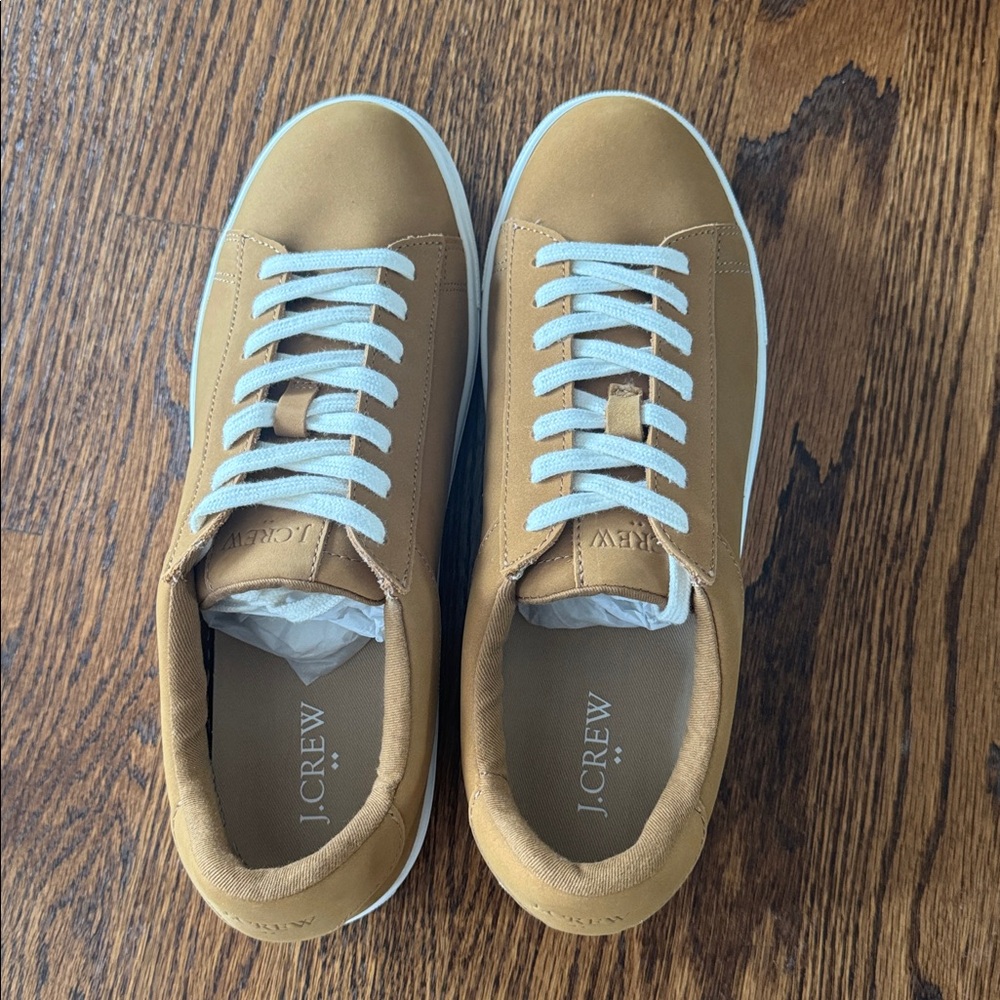Jcrew men's shoes - tan lace up sneakers New in box